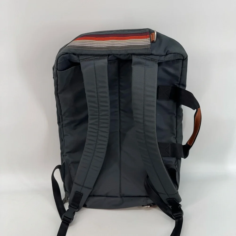 Paul Smith 3Way Briefcase Backpack Men’s Business Bag Khaki Nylon Leather